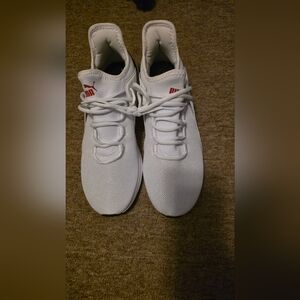 Puma White Athletic Shoes with Red Accents